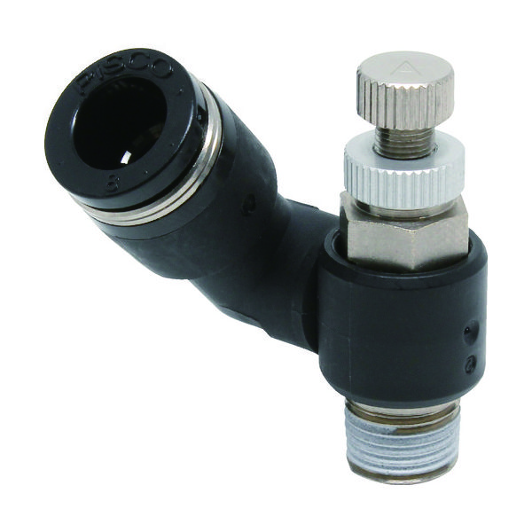 日本ピスコ ピスコ スピードコントローラ フリー メーターアウト制御チューブ8ネジR1/8 JSS8-01A 1個 290-7976（直送品）