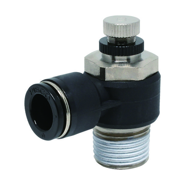 日本ピスコ ピスコ スピードコントローラ エルボ メーターイン制御チューブ12ネジR1/2 JSC12-04B 1個 290-8204（直送品）