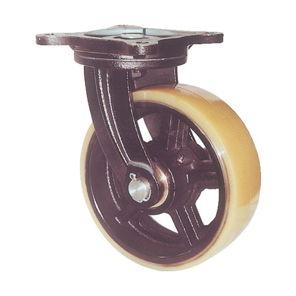 ヨドノ 鋳物重量用キャスター 許容荷重1470 取付穴径16mm MUHA-MG300X100 1個 305-3229（直送品）