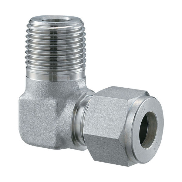 フジトク ハーフエルボ Φ8×1/8 ステンレス鋼管用 Wフェルールフィッティング SUS316 ME-8-1 1個 251-9054（直送品）