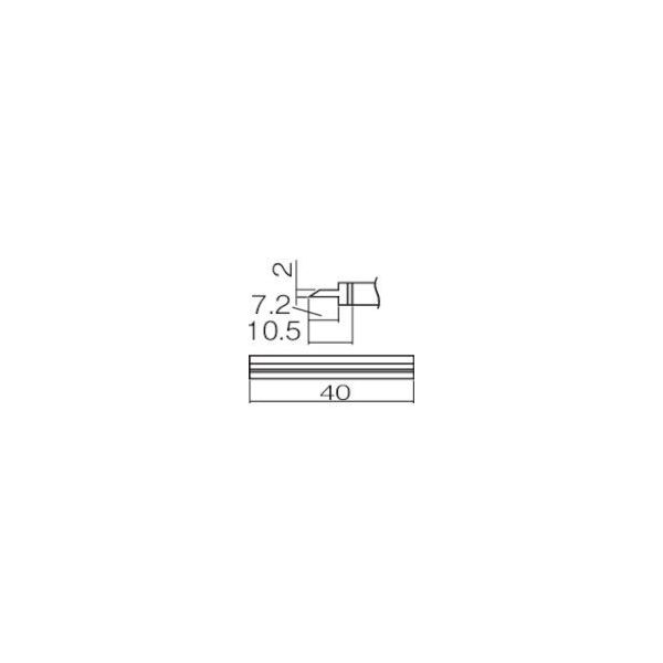 白光 こて先 スパチュラ 40 T12-1406 1本(1個) 294-6408（直送品）