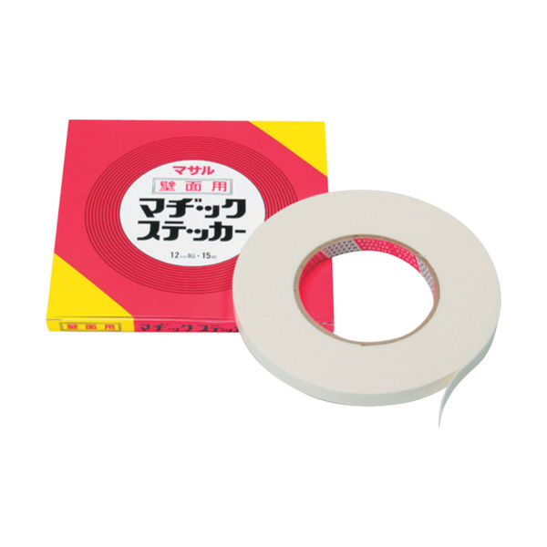 マサル工業 マサル マヂックステッカー(壁面用) 12mmx15m 12KMS 1巻 253-4711（直送品）