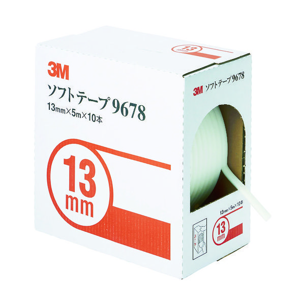 スリーエム ジャパン 3M ソフトテープ 9678 13mm径×5m (10巻入) 1箱(10巻) 293-1028（直送品）