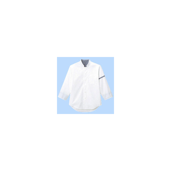 ボンマックス　コックシャツ（ユニセックス)　FB4515U　ホワイト×ブラック　M　（直送品）