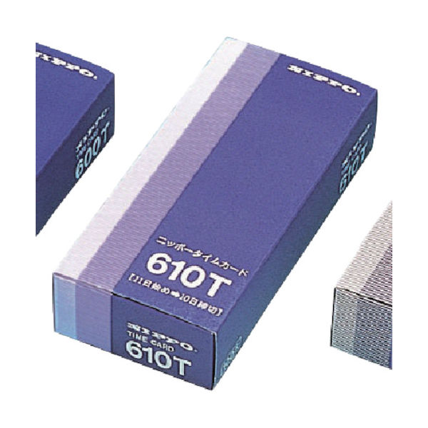 ニッポー タイムカード(NTRシリーズ用)10日締 TC610T 1箱(100枚) 121-2826（直送品）