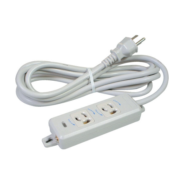 明工社 明工 OA用抜止接地タップ2コ口コー MR7902TJ3 1個 294-9954（直送品）