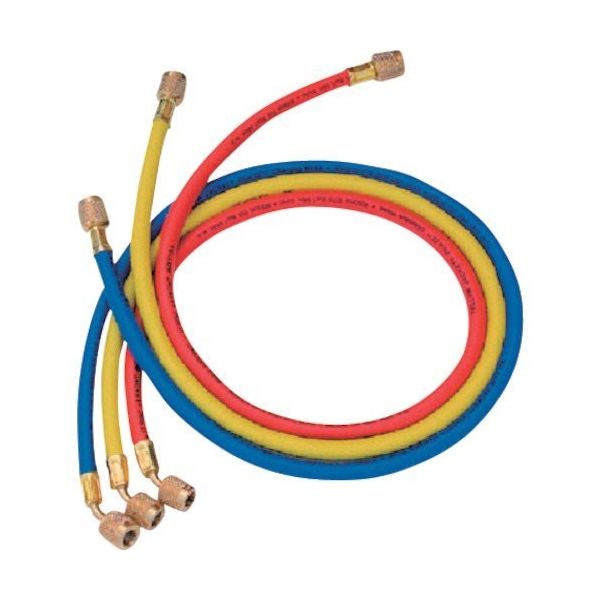 アサダ イエロージャケット R410A用チャージングホースプラス2 152cm 3本パック Y21585 1セット 333-9378（直送品）