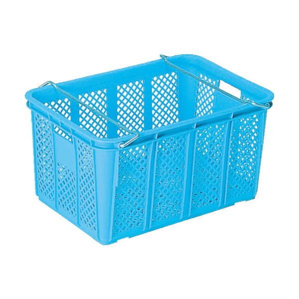 三甲 サンコー ネスティングコンテナー 102708 サンテナーA#25(ハンドル付)青 SK-A25H-BL 1個 342-4618（直送品）