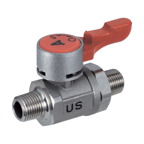 アソー ASOH ボールバルブ エースボールー21 外×外ネジ型 PT1/8 US-1011 1個 109-0542（直送品）