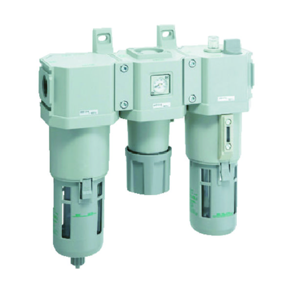 CKD FRLユニット FRLコンビネーション 接続口径Rc3/4 処理空気流量7.0 C8000-20-W-F 1セット(1個)（直送品）