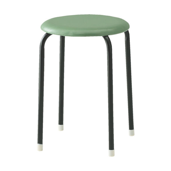 トラスコ中山 TRUSCO 丸イス 塗装脚 Φ320XH445 グリーン TC-19-GN 1脚(1台) 352-6887（直送品）