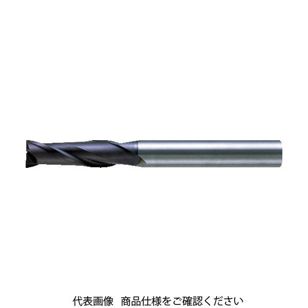 三菱マテリアル 三菱K 2枚刃エムスター汎用 超硬スクエアエンドミルセミロング刃長(J)2mm MS2JSD0200 1本 671-1570（直送品）