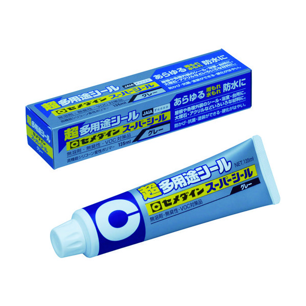 セメダイン 超多用途 スーパーシール グレー 135ml SXー002 1本 341-9673（直送品）