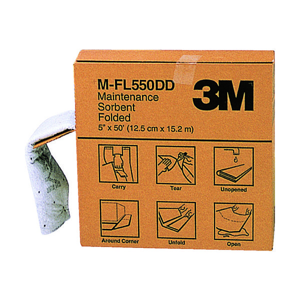 スリーエム ジャパン 3M メンテナンスソーベント(フォールデッド)127mm×15.2m(1巻入) M-FL550DD 1箱(1巻)（直送品）