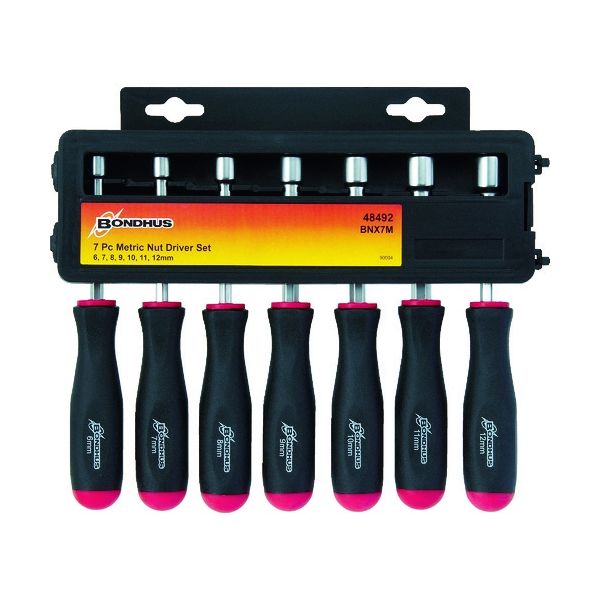 ボンダス・ジャパン BONDHUS ナットドライバー セット7本組(6ー12mm) BNX7M 1セット 389-3316（直送品）