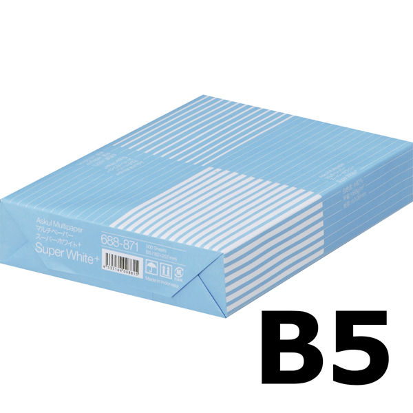 コピー用紙 マルチペーパー スーパーホワイト+ B5 1冊（500枚入） 高