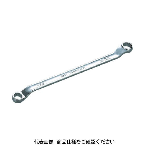京都機械工具 KTC 45°×6°ロングめがねレンチ25/32×7/8inch M5-25/32X7/8 1丁(1個) 383-7858（直送品）