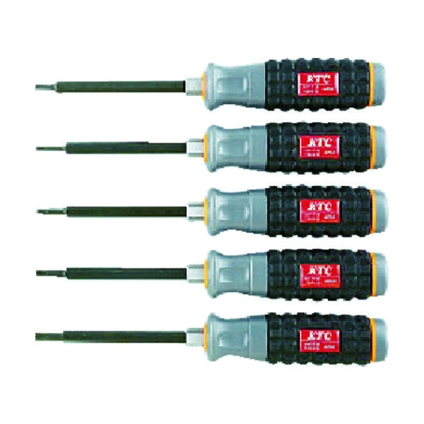 京都機械工具 KTC 樹脂柄T型トルクスドライバセット[5本組] TD1T5 1セット 383-9672（直送品）