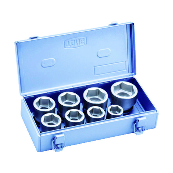 TONE インパクト用ソケットセット(メタルトレーケース仕様) 8pcs NV608S 1セット 387-6802（直送品）