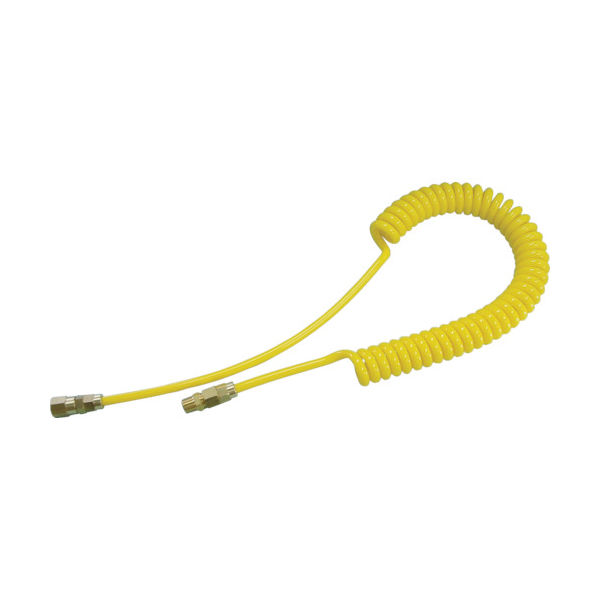 千代田通商 チヨダ エアコイルホース ストロングスパイラル Y 外径8mm/使用範囲3650mm WS806Y 1本 376-1851（直送品）