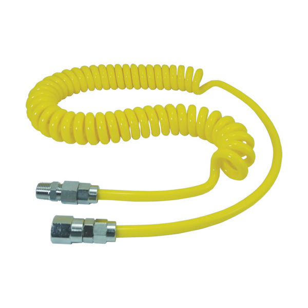 千代田通商 チヨダ エアコイルホース ストロングスパイラル Y 外径8mm/使用範囲4750mm WS808Y 1本 376-1878（直送品）