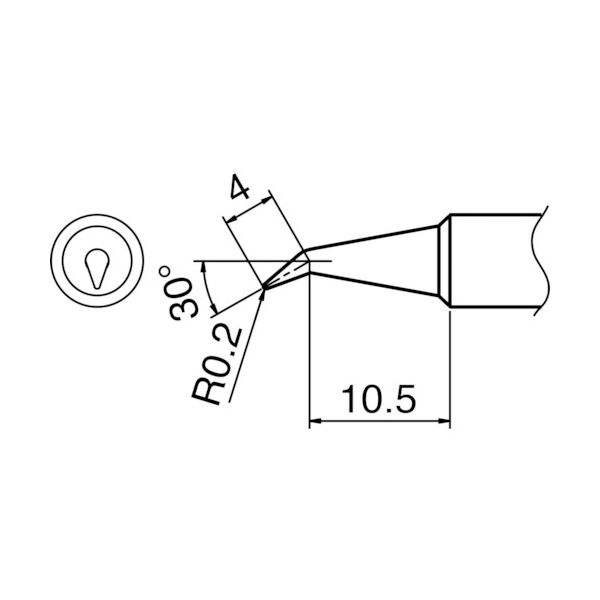 白光 こて先 0.2BR型 T18-BR02 1本(1個) 384-4064（直送品）