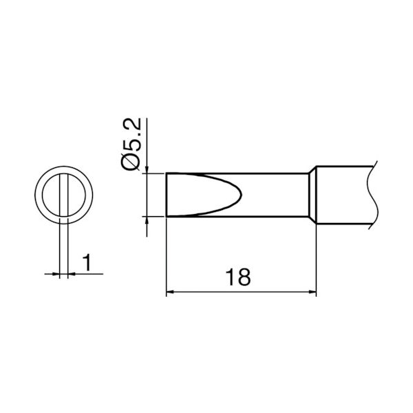 白光 こて先 S3型 T18-S3 1本(1個) 384-4129（直送品）