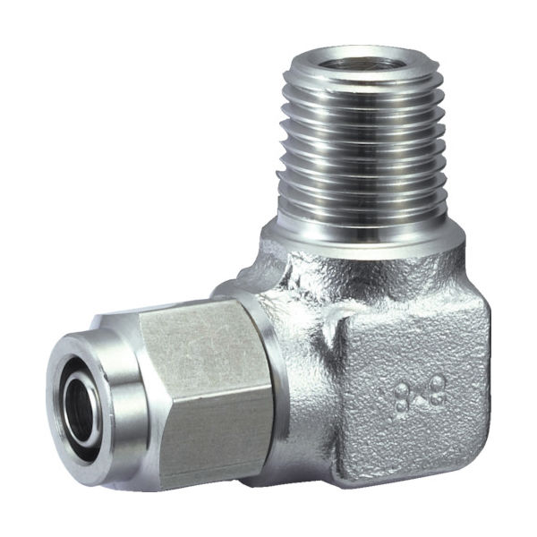 トラスコ中山 TRUSCO SUSメイルエルボ 適用チューブ径4X2 ねじR1/8 TS4-01ML 1個 256-1051（直送品）