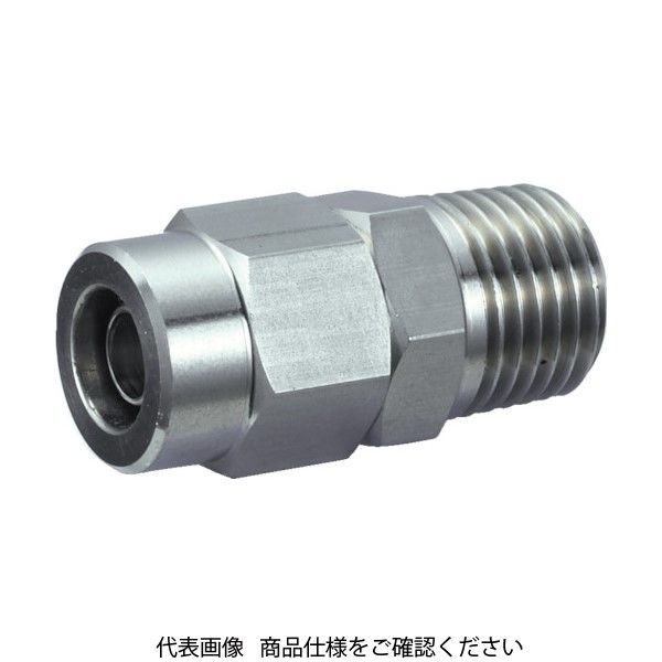 トラスコ中山 TRUSCO SUSメイルコネクタ 適用チューブ径6X4 ねじR1/4 TS6-02M 1個 256-0941（直送品）