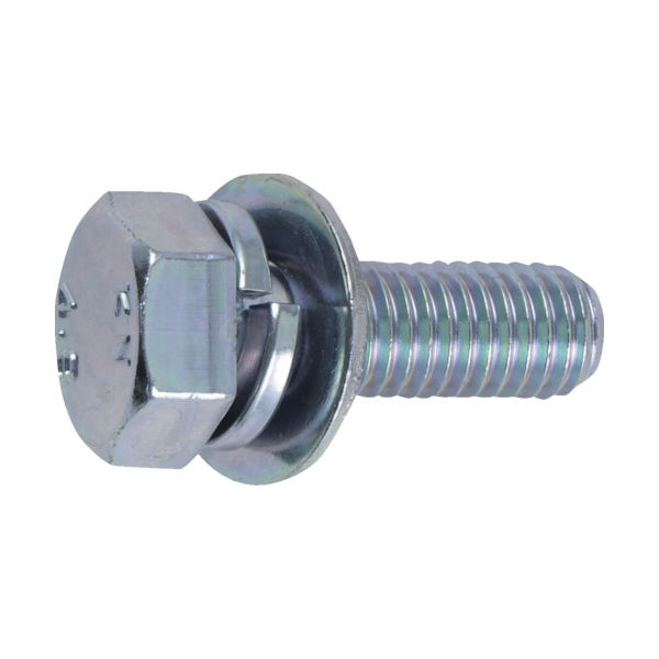 トラスコ中山 TRUSCO 座金組込六角ボルト トリーマ 三価白 サイズM6×10 20本入 B716-0610 1パック(20本)（直送品）