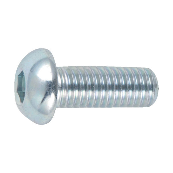 トラスコ中山 TRUSCO 六角穴付ボタンボルト 三価白 全ネジ M8×30 9本入 B774-0830 1パック(9本) 300-3124（直送品）