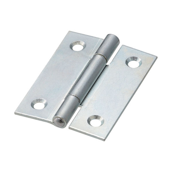 トラスコ中山 TRUSCO スチール製厚口蝶番 三価クロムメッキ仕上げ 全長51mm 10個入 888-51UNCR 1袋(10個)（直送品）