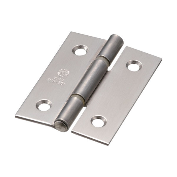 トラスコ中山 TRUSCO ステンレス製厚口蝶番 ナイロンリング入 全長51mm (4個入) ST-888NR-51HL 1袋(4個)（直送品）