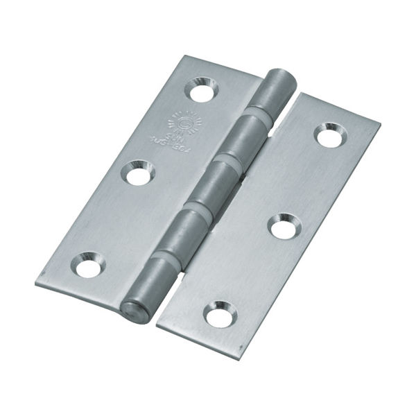 トラスコ中山 TRUSCO ステンレス製厚口蝶番 ナイロンリング入 全長64mm (4個入) ST-888NR-64HL 1袋(4個)（直送品）