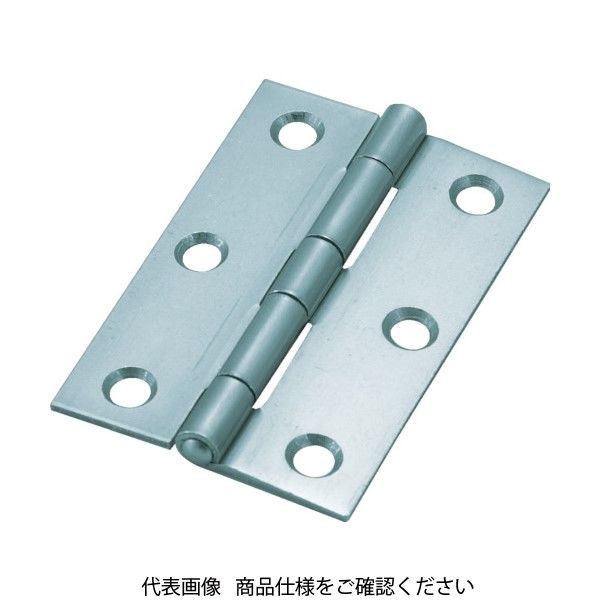 トラスコ中山 TRUSCO スチール製厚口蝶番 三価クロムメッキ仕上げ 全長76mm 10個入 888-76UNCR 1袋(10個)（直送品）