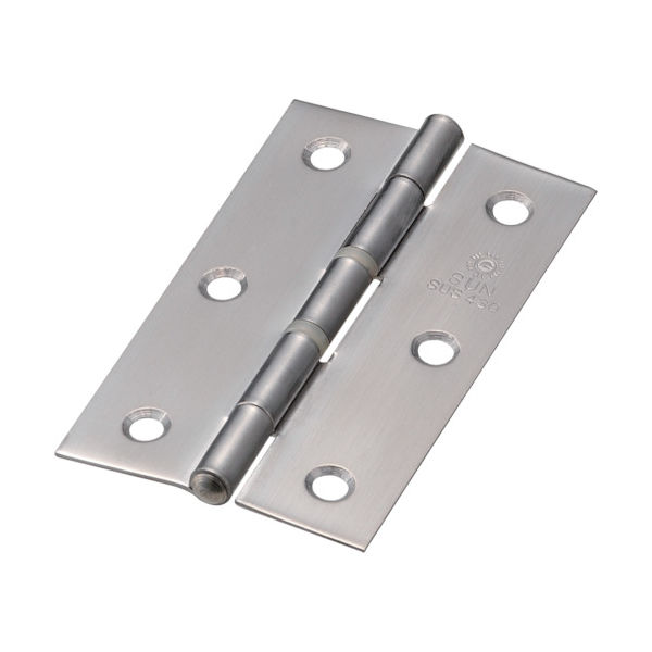 トラスコ中山 TRUSCO ステンレス製中厚蝶番 ナイロンリング入 全長76mm (4個入) ST-999NR-76HL 1袋(4個)（直送品）