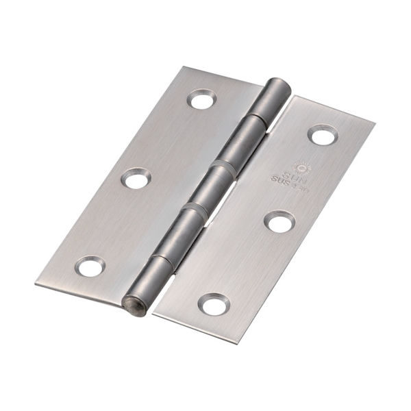 トラスコ中山 TRUSCO ステンレス製中厚蝶番 ナイロンリング入 全長89mm (4個入) ST-999NR-89HL 1袋(4個)（直送品）