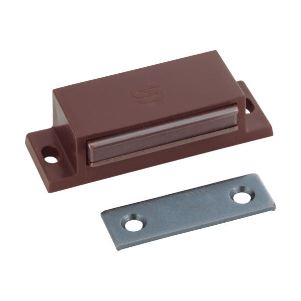 トラスコ中山 TRUSCO マグネットキャッチ(横型) 樹脂製 L60mm 茶 TSM-81-BR 1個 300-5411（直送品）