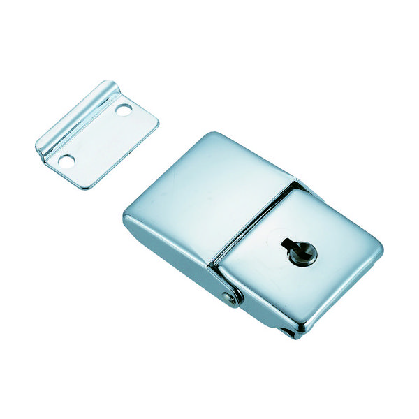 トラスコ中山 TRUSCO パッチン錠 鍵付タイプ・スチール製 (4個入) L-25 1パック(4個) 232-8402（直送品）