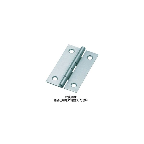 トラスコ中山 TRUSCO スチール製薄口普通蝶番 生地仕上げ 全長38.0mm (10個入) 550-38N 1袋(10個)（直送品）