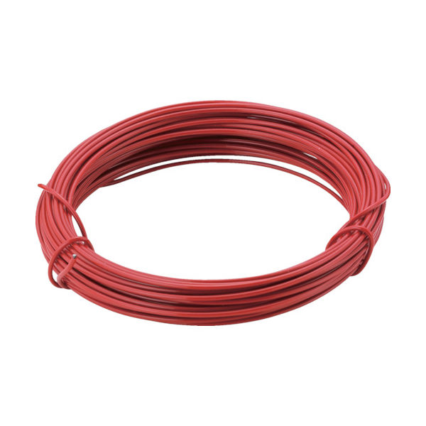 トラスコ中山 TRUSCO カラー針金 小巻タイプ 赤 20番手 線径0.9mm×15m TCWS-09R 1巻 282-5279（直送品）