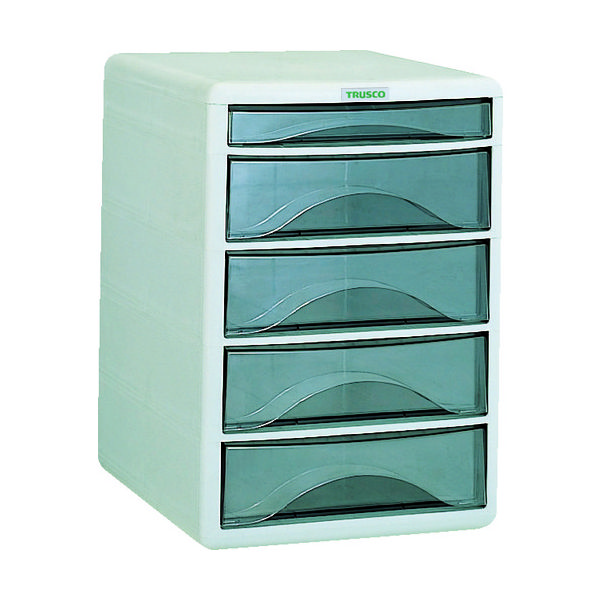 トラスコ中山 TRUSCO プラスチックレターケース A4浅型1段、深型4段 PA4-SW5 1台(1個) 000-0698（直送品）