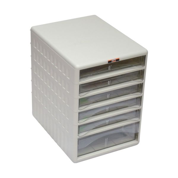 トラスコ中山 TRUSCO レターケース 引き出しA4浅型5個、A4深型1個 TOA4-S5W1 1台 286-9195（直送品）