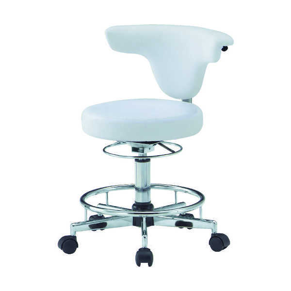 トラスコ中山 TRUSCO ワーキングチェア 380XH460―590 アイボリー TFDC-500 IV 1脚 276-9310（直送品）