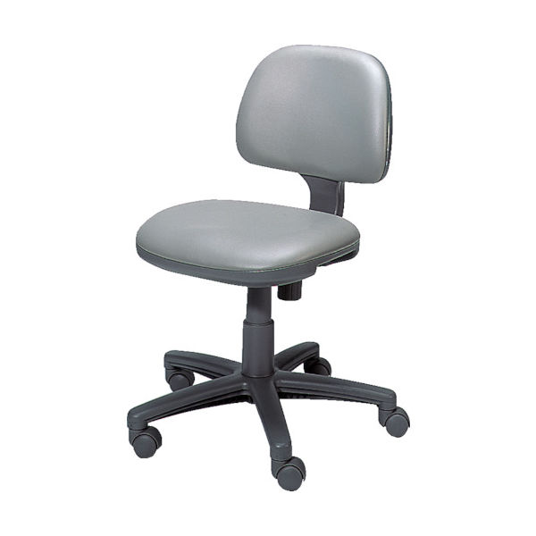 トラスコ中山 TRUSCO オフィスチェア ビニールレザー張り 肘無 グレー FST-3L GY 1脚 503-6038（直送品）