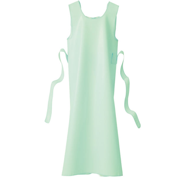 入浴介護用エプロン L グリーン　No.403306　1枚　フットマーク　　介援隊カタログ S0168（直送品）