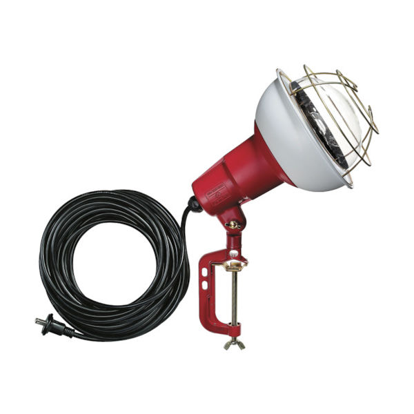 畑屋製作所 ハタヤ 防雨型作業灯 リフレクターランプ500W 100V電線10m バイス付 RC-510 1台 370-4122（直送品）