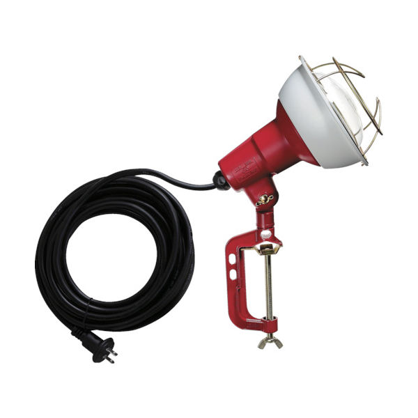 畑屋製作所 ハタヤ 防雨型作業灯 リフレクターランプ200W 100V電線5m バイス付 RC-205 1台(1個) 370-4068（直送品）