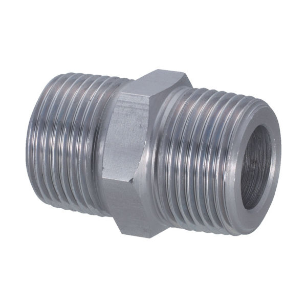 フジトク 6角ニップル 40A 炭素鋼 6N-PT-40A 1個 228-9571（直送品）