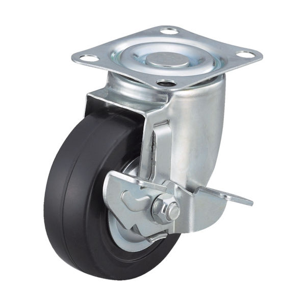 ワコーパレット ワコー エアーキャスター(自在車ストッパー付) 50mm ゴム車 ALG-50-RHS 1個 305-2133（直送品）